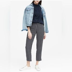 Banana Republic Blue And White Striped Women's Trousers